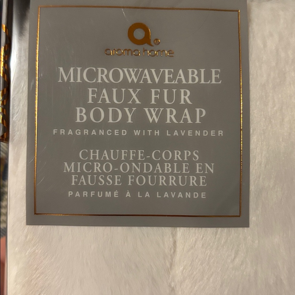 Aroma Home Cream Faux Fur Body Wrap - new - Picture 2 of 6